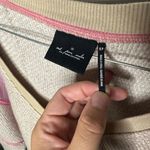 Urban Outfitters  Cream and Pink V-Neck Sweater Photo 3