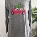 Jane and Bleecker Christmas Car Pajamas Size Medium Gray Long Sleeve Photo 0