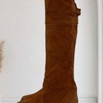 Qupid Boho Western Brown Tan Faux Suede Over The Knee Riding Boots US 8 Photo 0