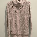 EXPRESS 2016 Distressed Oversized High Low Hem Turtleneck Sweater XS Photo 0