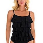 Aqua Green Ruffle One Piece Swimwear Photo 1