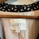 Loft  Black and Tan Floral Blazer floral cut out design Size 10 Photo 1