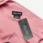 City Chic One Shoulder Sensual Satin Evening Tulip Hem Dress: Baby Blush Pink Photo 7