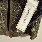 NWT Vintage 100% Silk beaded floral deadstock blazer cardigan gold black india Size M Photo 3