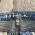 Calvin Klein Size 27 Distressed Y2K 90s Denim Skirt. Photo 6