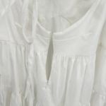 Zimmermann  Womens Beachy Postcard V Neck Mini Dress Ivory Linen Blend Size 10 Photo 9