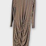 Striped Multicolor Long Sleeve Dress Brown Size undefined Photo 0