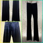 Soprano  nwot dark indigo navy blue Velvet Flare bell bottoms Pants small Photo 1