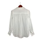 J.Crew Womens White Long Sleeve Cotton Shirt XS Photo 2