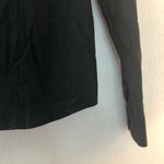 st. john's bay St. John’s Bay Blouse Black Button Down Long Sleeve Sz L GUC Collared Photo 5