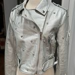 Forever 21 Silver Metallic Faux Leather Jacket Photo 6