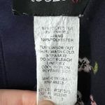 TweezeMe Navy Blue Pink Floral Maxi Dress Ruffle detailing Side Slit Size Small Photo 3