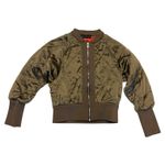 ZARA Women Satin Green Quilted Bomber Jacket Size XS Photo 6