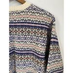Newton Trading Co 100% Wool Shetland M North Isle Sweater Pink Blue EUC Warm Top Size M Photo 6