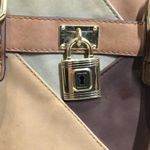 Vegan Leather Patchwork Bag Brown Photo 1