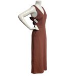 Wilfred Aritzia Rusty Brown Sleeveless Jumpsuit Womens Size 4 Polyester Tie Back Photo 2