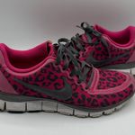 Nike Free 5.0 Cheetah Print Pink Athletic Running Shoes 511281-660 Women's 7 Photo 0
