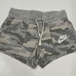 Nike Camo Print Lounge Shorts Gray Green Drawstring Pockets Size Medium Photo 0