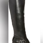 AZALEA Wang Lincolnpark Western Boot 7.5 Knee High Moto Black Photo 2