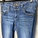 Rue 21  Flare Jeans Embroidered Button Flap Back Pockets Juniors‎ Womens Size 7/8 Photo 3