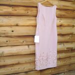 Mac Duggal 11853 Pink Crepe Sleeveless Midi Dress With Flower Beading Photo 7