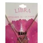 Libra Zodiac Necklace Set Tanya Creations Zodiac September October Constellation Gold Photo 1