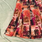 JM Collection  Abstract Boho Midi Skirt – Multicolor Pleated Photo 3