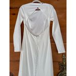 Lulus  Eloquent Endearment White Long Sleeve Backless Maxi Dress Bridal Wedding M Photo 7