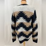 Treasure & Bond  Geometric Chevron Crewneck Pullover Cozy Sweater Photo 2