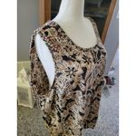 Maggie Barnes  Womens 4X Floral Print Tank Top Black Button Down Top Set‎ Photo 3