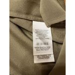 DKNY  V-Neck Chiffon Trim Top Sage Green Size Medium Photo 5