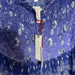 Raga  Anthropologie Willa Off Shoulder Smocked Blue Dress Size Small NWT Photo 5