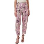 Derek Lam  10 Crosby Atticus Floral Tapered Linen Utility Pants Pink Womens Size Photo 2