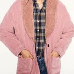 Ba&sh  Blush Corduroy Teddy Jacket plush pink size XS great condition Photo 0
