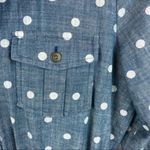 Brooks Brothers  Cotton Blue & White Polka Dot Half Sleeve Mini Shirt Dress 4 Photo 2