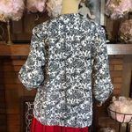 Oscar de la Renta EXPRESSIONS VINTAGE 1980'S BLACK & WHITE PAISLEY BLOUSE (14) Photo 3