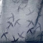 Ann Taylor  Navy Blue Bird Design Pattern Print Shirt Sz M Photo 4