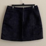 Old Navy  Black Faux Suede A-Line Mini Skirt Photo 1