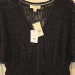 🆕 Aveology Dress Plus 16 1X Elegant Black Flutter Sleeve Lace Maxi Lacy NWT NEW Photo 4