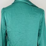 Sally LaPointe Crinkle Satin Scarf Neck Top | SIZE 2 Green Photo 5