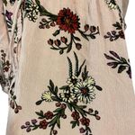Oddy Dusty Rose Cropped Boho Hippie Cottagecore Floral Bell Sleeve Relaxed Top Size M Photo 4