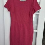 Boden Dark Dusty Rose Ribbed Midi Dress Short Sleeve Scoop Neck Size 14 R US Pink Photo 0