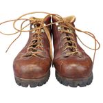 Vtg Vasque Highlander Leather Hiking Boots Women's 8.5M Vibram Italy‎ Gorpcore Brown Size 8.5 Photo 3