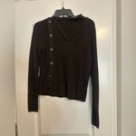 Mango  Women's Asymmetrical Neck And Buttons Sweater Photo 1