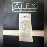 Alex Evenings | Black Embellished Zip Front Formal Jacket Women’s Size Medium Photo 8