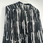 Worthington Womens Semi Sheer 2X Black White Blouse LS Classic Business Casual Career Work Photo 2