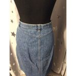Gloria Vanderbilt Vintage  Denim Cotton Skirt Front Zip Pockets Size 8 Photo 1