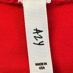 Women's Small Red Basic Solid Stretchable Scoop Neck Long Sleeve Crop Top Photo 4