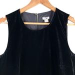 J.Crew Drapey Black Velvet‎ Peplum Sleeveless Tank Top, Size 8 Photo 2