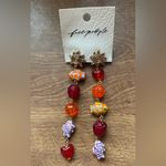 Free People NWT  Euro Summer Dangles In Red Rouge Photo 2